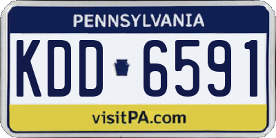 PA license plate KDD6591