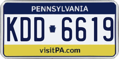 PA license plate KDD6619