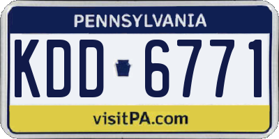 PA license plate KDD6771