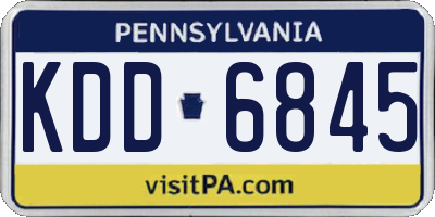 PA license plate KDD6845