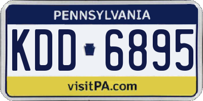 PA license plate KDD6895