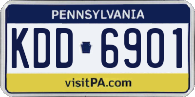 PA license plate KDD6901