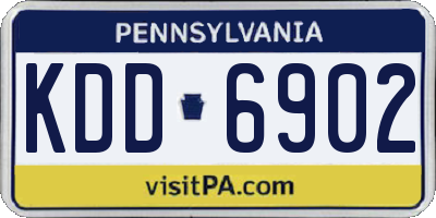 PA license plate KDD6902