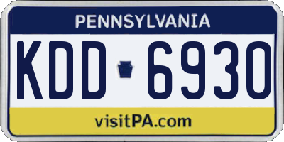 PA license plate KDD6930