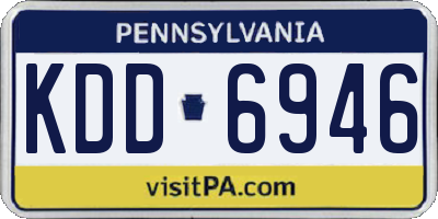 PA license plate KDD6946