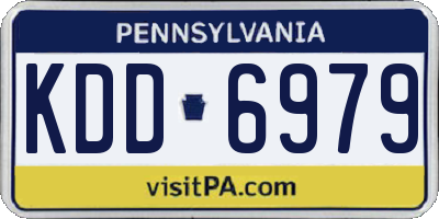 PA license plate KDD6979