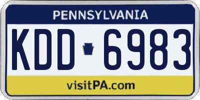 PA license plate KDD6983