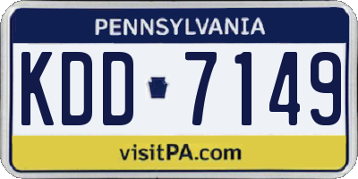 PA license plate KDD7149