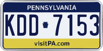 PA license plate KDD7153