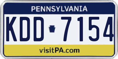 PA license plate KDD7154