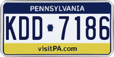 PA license plate KDD7186