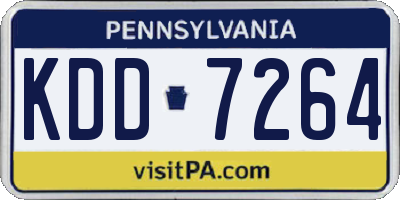 PA license plate KDD7264