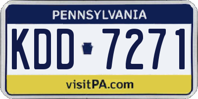 PA license plate KDD7271