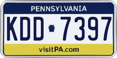 PA license plate KDD7397
