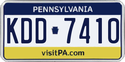 PA license plate KDD7410