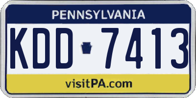 PA license plate KDD7413