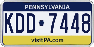 PA license plate KDD7448