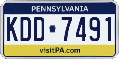 PA license plate KDD7491
