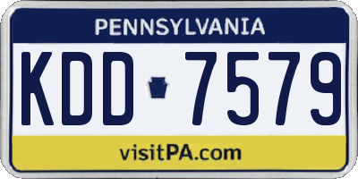 PA license plate KDD7579