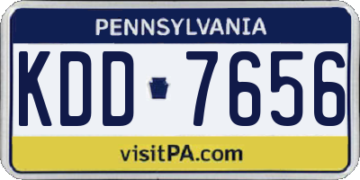 PA license plate KDD7656