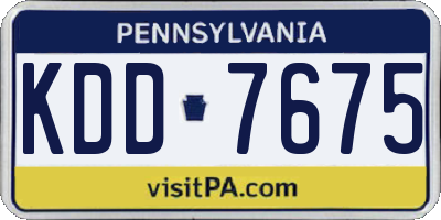 PA license plate KDD7675
