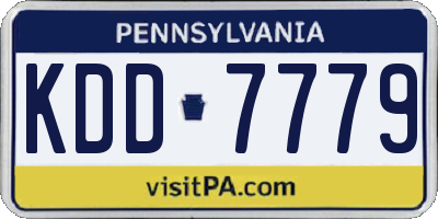 PA license plate KDD7779