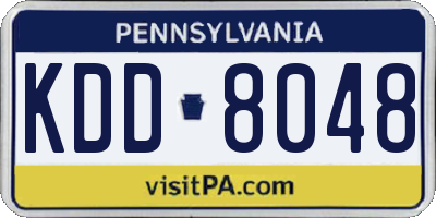 PA license plate KDD8048