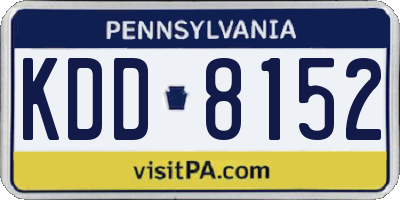 PA license plate KDD8152