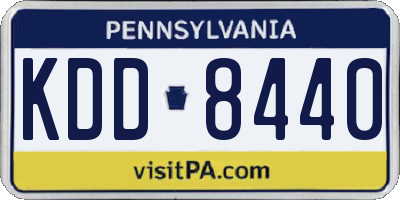PA license plate KDD8440