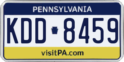 PA license plate KDD8459