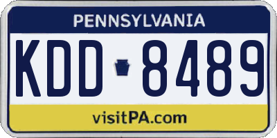 PA license plate KDD8489