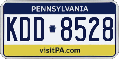 PA license plate KDD8528