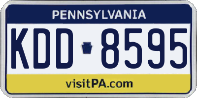 PA license plate KDD8595