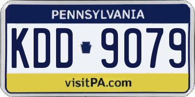 PA license plate KDD9079