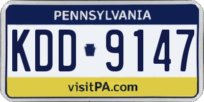 PA license plate KDD9147
