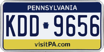 PA license plate KDD9656