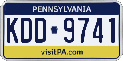 PA license plate KDD9741