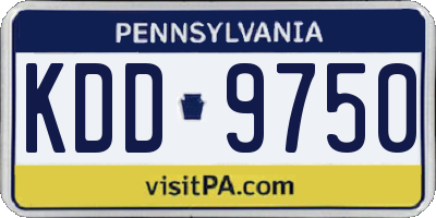 PA license plate KDD9750