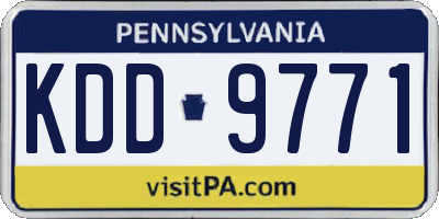 PA license plate KDD9771