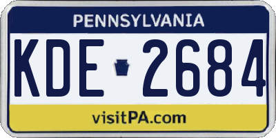 PA license plate KDE2684