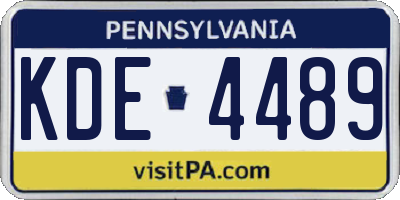 PA license plate KDE4489