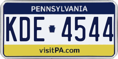 PA license plate KDE4544