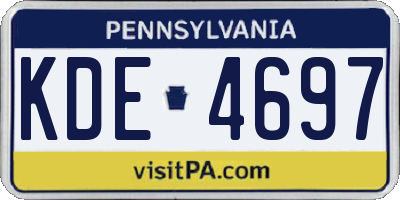 PA license plate KDE4697