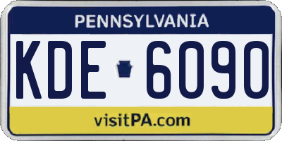 PA license plate KDE6090
