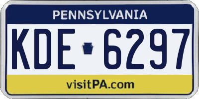 PA license plate KDE6297