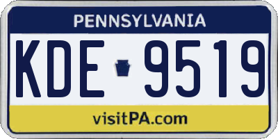 PA license plate KDE9519