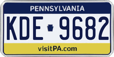 PA license plate KDE9682