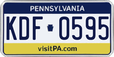 PA license plate KDF0595