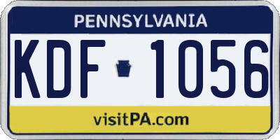 PA license plate KDF1056