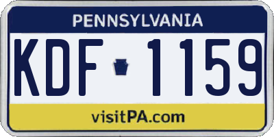 PA license plate KDF1159